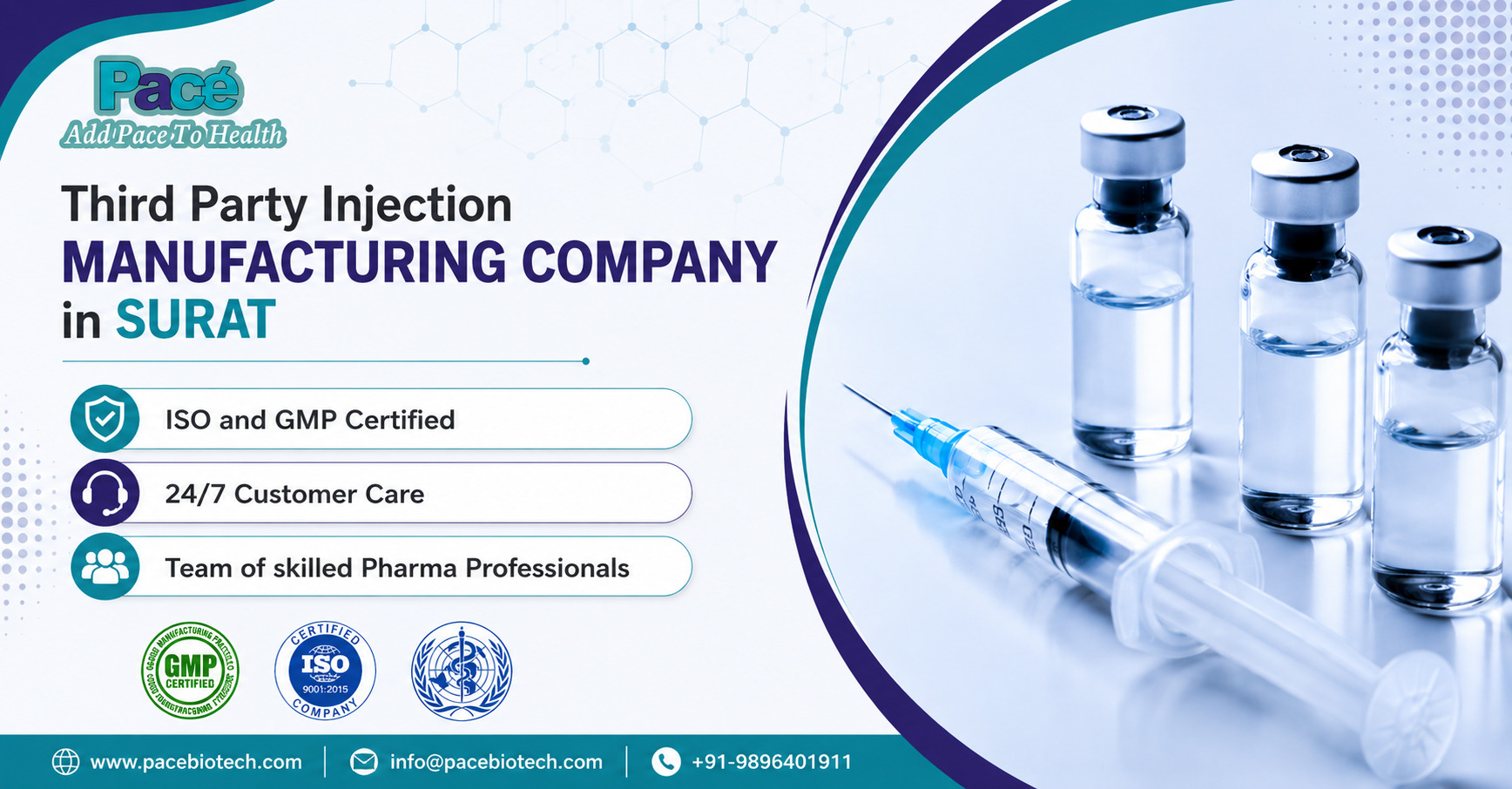 Finding Better Opportunities with Injection Manufacturers In Surat | Pacebiotech